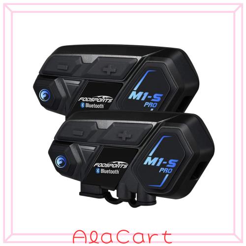 FODSPORTS インカム m1-sプロ バイク インカム 最大8人同時通話 通信自動復帰 連続使用20時間 日本語音声 音楽共有 いんかむ Bluetooth