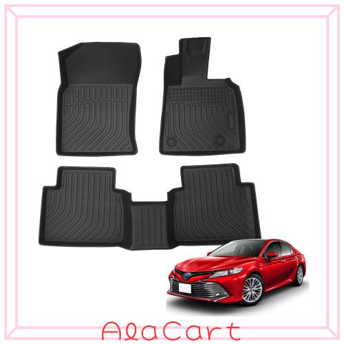 Orealauto 新型 70 カムリ ハイブリッド フロアマット AXVH70N 防水 3D ゴム TPE素材 純正 滑り防止 耐汚れ 耐久 ラバーマット 運転席+後の通販は