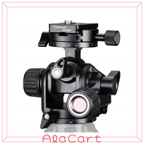 SWFOTO GH-PROギア雲台三脚パノラマ雲台耐荷重5KGまで建築風景写真に最適。