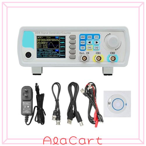 Cleqee 15Mhz DDS信号発生器 266MSa / s デュアルチャネル 周波数計 デジタル信号発生器 高精度 任意波形 多機能 JDS6600