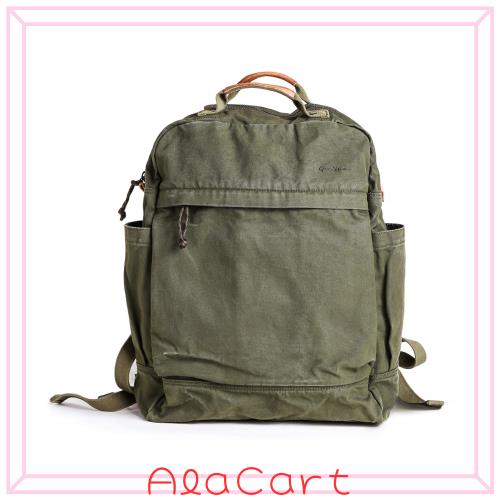 [ゴーション] G2001AMG 帆布ファスナー式リュックサック-クラシックアウトドアルックザック オリーブ