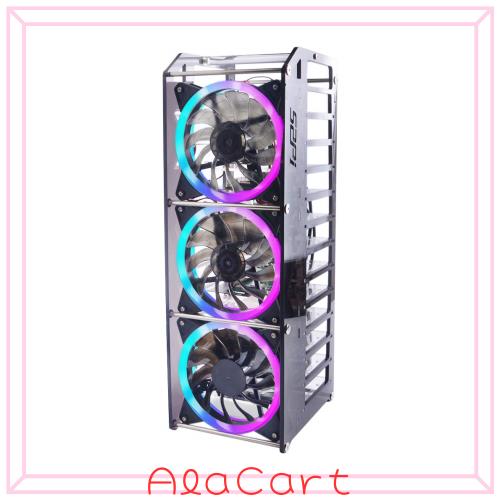 GeeekPi Raspberry PiクラスターケースRaspberry Piラックケーススタッキング可能ケース、冷却ファン付き120mm RGB LED 5VファンRaspberrの通販は 6,875円