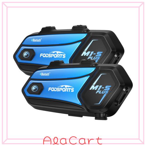 FODSPORTS バイク インカム M1-S Plus インカム 10人同時通話 連続使用20時間 ワンタッチ全部接続 強化HD音質 音楽共有 通信自動復帰 ユ