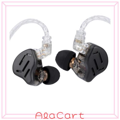KZ ZAX 7BA+1DD HiFiイヤホン 10mm動的ドライバー 黒色