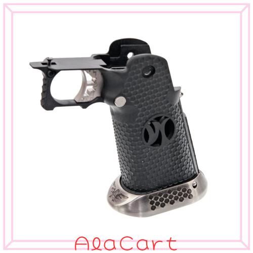 【AW Custom】WE/マルイ ハイキャパ 5.1・4.3 GBB ガスブローバック用 AW Custom IPSC グリップセット (ブラック）