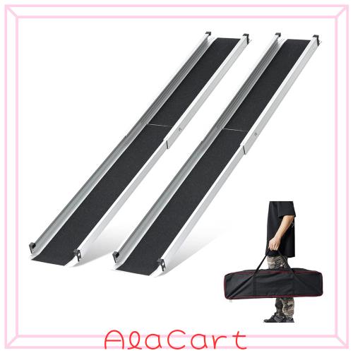 gardhom 車椅子用スロープ 二段伸縮 120/213cm 幅19cm 耐荷重272KG