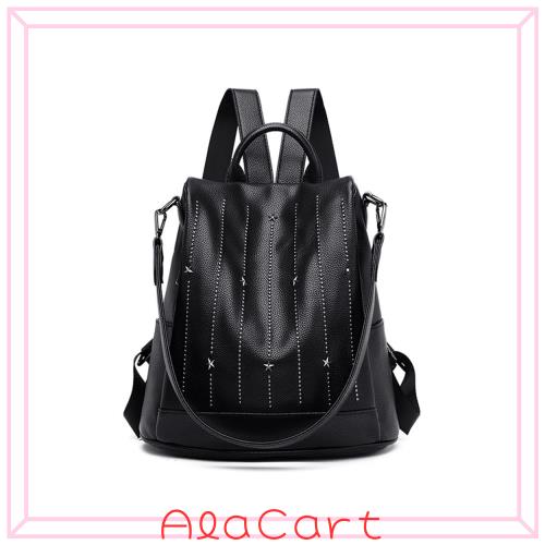[BUKESIYI] レディース リュック ミニ バックパック ポシェット 大容量 防水 Rucksack Backpack for Women PUレザー JP78209 ブラックの通販は 5,245円