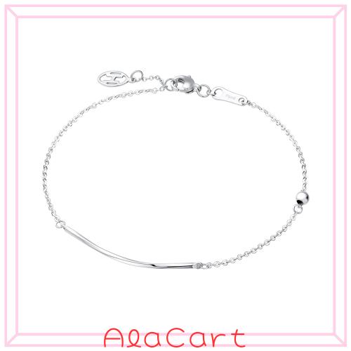 FANCIME プラチナ 笑顔 横ライン ブレスレット レディース Pt950 ギフトラッピング付き 記念日 誕生日 母の日 クリスマス プレゼント ギ