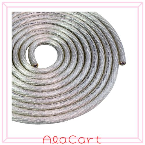 Conext Link 25 FT フル1 / 0ゲージAWGパワーケーブルワイヤOFC銅グランドクリアシルバーメッキ