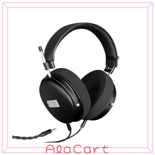 cooyin SR70 ヘッドホン オープン型 有線 開放型 70mmHD大口径振動板 ケーブル着脱式 オーバーイヤー 3.5mmジャック hifi ハイレゾ ブラ