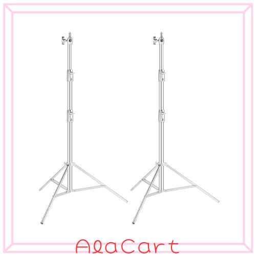 Selens ライトスタンドキット ステンレスチール製 280cm/9ft 耐荷重15kg 1/4-3/8ネジ変換 高さ調節可能 2個セット Selens ライトスタンドキット ステンレスチール製 2個セット 15kg耐