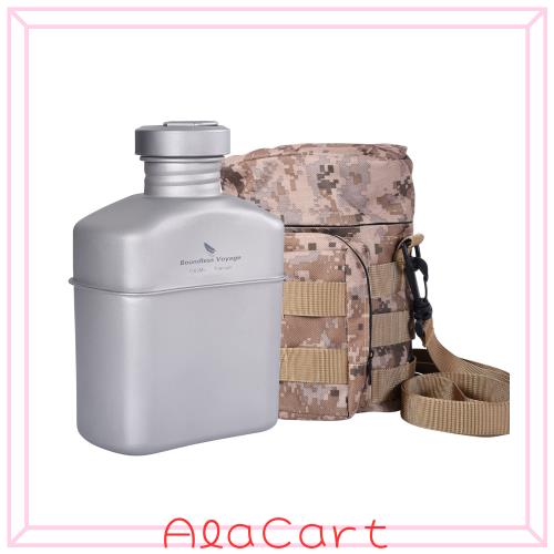 iBasingo 99.8%チタン キャンティーン 水筒 クッキングセット パスファインダー クッキング用品 アウトドア 収納袋付き A-Ti2047Cの通販は