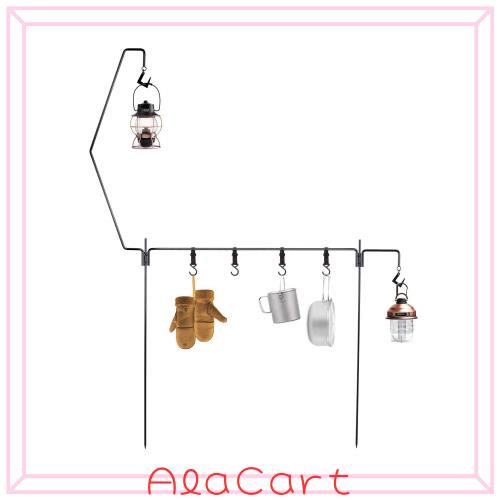 LYIYI ランタンスタンド ランタンハンガー 打ち込み式 スチール ランタンポール 多機能 軽量 コンパクト アウトドア キャンプ用 専用収納