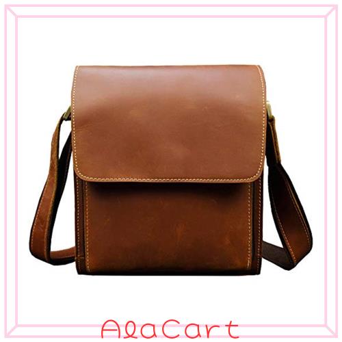 [Luufan] 本革 ショルダーバッグ メンズ メッセンジャーバッグ iPad対応 レザー 斜め掛けバッグ 通勤鞄 アウトドア