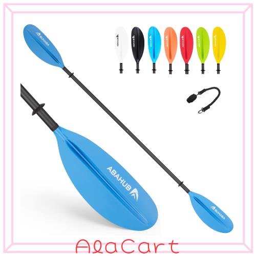 Abahubカーボン カヤックパドル ボート用 230cm カヤックパドル パドルロープ付き カヤック カーボン ファイバー シャフト ブルー プラスの通販は 7,313円