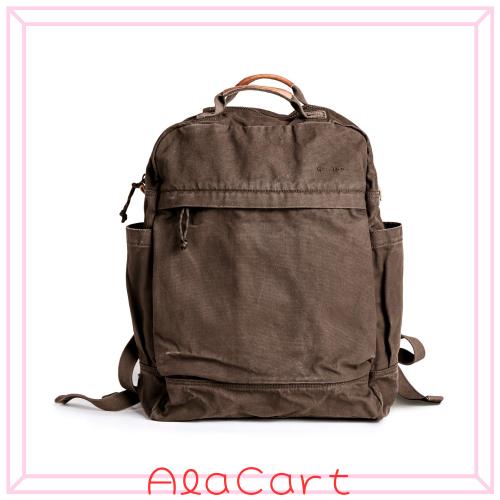 Gootium (ゴーション) キャンバスバックパック レディース メンズ ヴィンテージスタイル アウトドアトラベルバッグ カジュアルデイパック