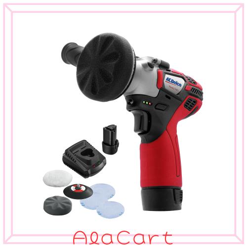 ACDelco G12 10.8V 充電式 ミニポリシャー 二段変速設計 3”(75mm) パッド リチウム電池2個 高速チャージャー アクセサリーセット床磨き