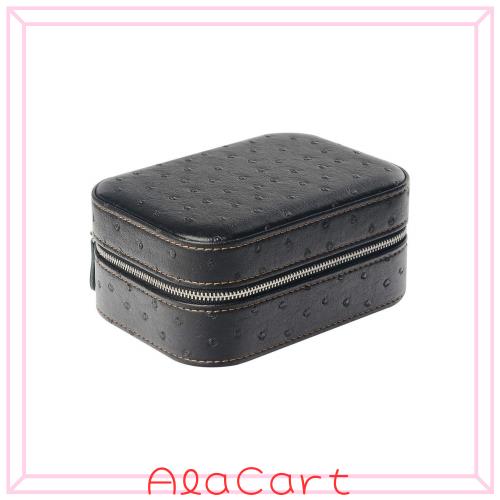 Whatna オーストリッチ 型押し 本革 時計ケース 2本 腕時計 収納ボックス インタリア用 厚手 レザー 本皮 防水 耐衝撃 収納ケース時計携の通販は