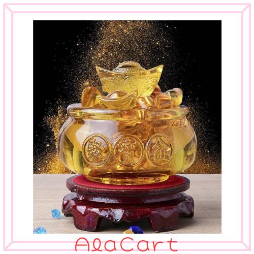 聚寶盆 元寶 黄水晶 シトリン 置物 富と幸運 元宝 風水置物 縁起物 インテリア 金運祈願 開運 商売繁盛祈願 風水 パワーストーン 福運 お