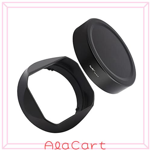 haoge メタル 正方形 レンズフード + フードキャップ 富士フィルム にとって に適用Sony Cyber Shot DSC RX1 RX1R RX1RII rx1m2 and sony