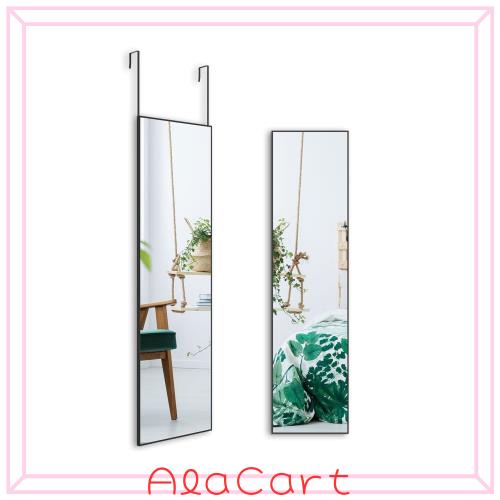 鏡 全身 壁掛け 立掛け 姿見鏡 全身ミラー 壁掛け鏡 ドアミラーアルミフレーム HD鏡面 スタンド式 壁掛け 立て掛け姿見 ドア掛けミラー (の通販は 8,878円