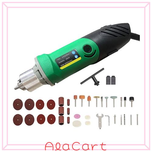 VOTOER 480W 多機能 プロ ミニルーター セット, ロータリーツールパワーダイ電動 グラインダーカーバーセット 6段階可変速度 30000RPM