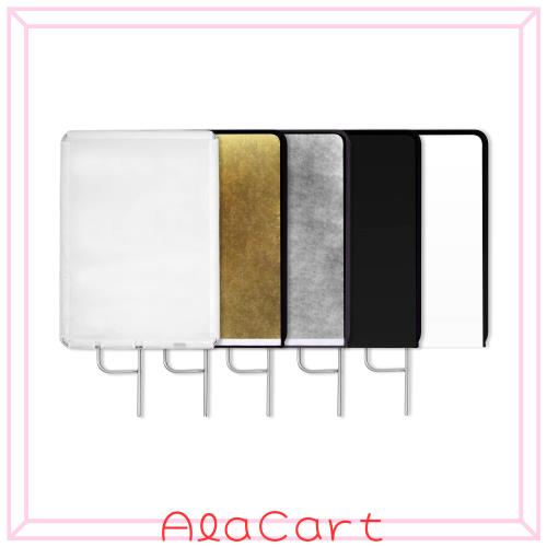 Selens フラッグパネル レフ板 60cmx75cm ステンレス製 4-in-1リフレクター+ディフューザーキット 撮影用フラッグ 取り外し快速 スタジオ