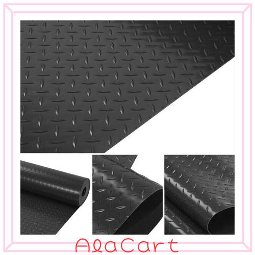 sumunior ガレージフロアラバーマット 100x500 cm 1巻 厚さ3 mm 荷台ゴムマット高耐久 黒 滑り止めゴムシート 絶縁 保護マット キッチン