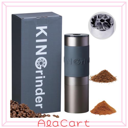 KINGrinder K1 手挽きコーヒーミル 140段階内部式粒度調整 均一性に優れるコニカル式金属刃 最大容量25g