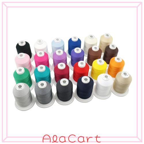 New brothread 24の基本色 多目的 マーセライズ加工コットンミシン糸 綿糸 ミシン用糸 ？？キルティング ミシンキルティングミシン糸30WT(5の通販は