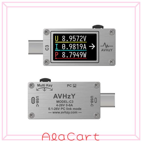 AVHzY C3 USB3.1テスター 電流電圧テスターチェッカー クイックバッテリー充電器検出器 DC 29V 6A 充電器 容量テスター PPSトリガー 急速