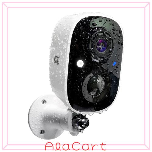 ワイヤレス防犯カメラ 2.4G WiFi ソーラー充電式 2560×1440P CMOS IP65防水 6,012円