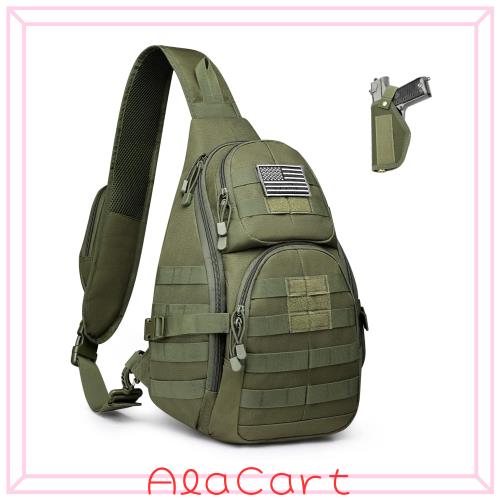 [G4Free] スリングバッグ ボディバッグ ワンショルダーバッグ 斜め掛け 大容量 耐久性 防水性 通気性 ピストン・ホルスター付き 旅行 通