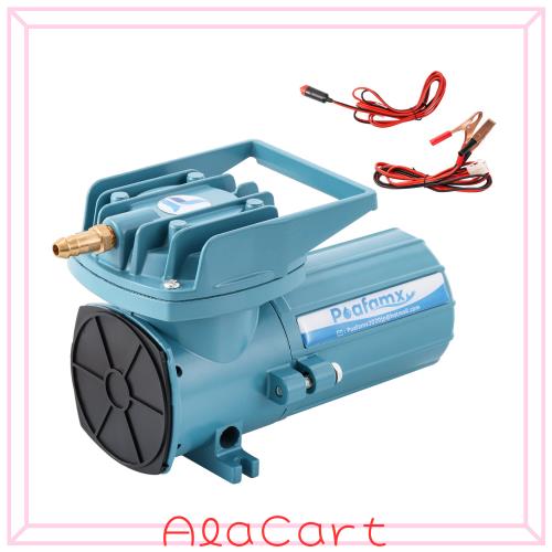 Poafamx 12Vエアーポンプ 18W 吐出量38L/min 酸素ポンプ 水槽曝気 吐出口6つ 逆流防止弁付 お釣り用具 漁船 活魚 海水 淡水 釣り箱 水槽
