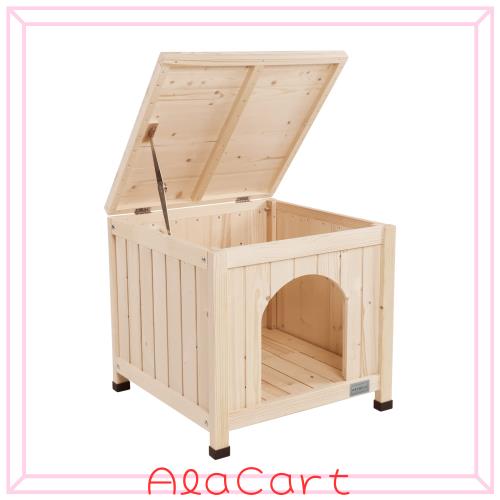 petsfit 犬小屋 猫小屋 ペットハウス 天然木 杉 犬舎 猫舎 木製ゲージ 小型犬 おしゃれ 屋内 ベージュ