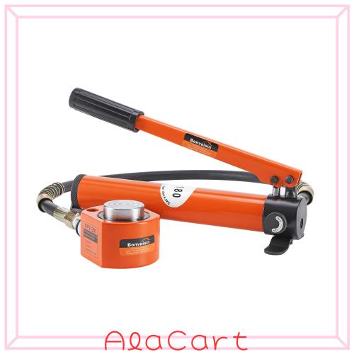 Bonvoisin 油圧ジャッキ ボトルジャッキ 小型 揚力5t 建築 機械 災害救援 狭い場所 日本語取扱説明書付き (5Tジャッキ+CP-180)