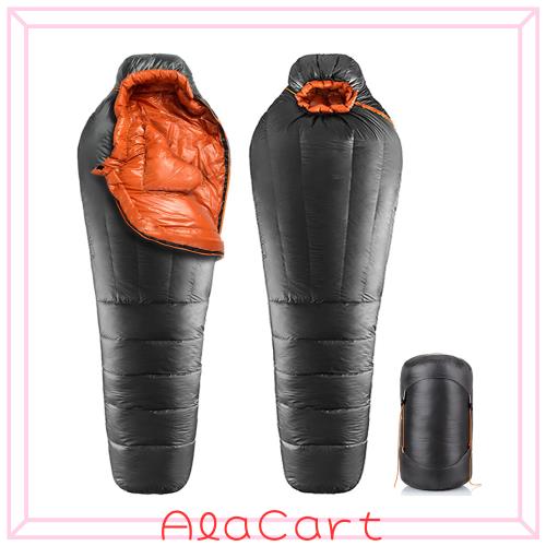 JUYEE 寝袋 冬用 ダウン シュラフ 冬 最低温度-10℃ 高級ダウン650FP マミー型 軽量 コンパクト キャンプ 車中泊 登山 防災避難 (1.0)の通販は 13,188円
