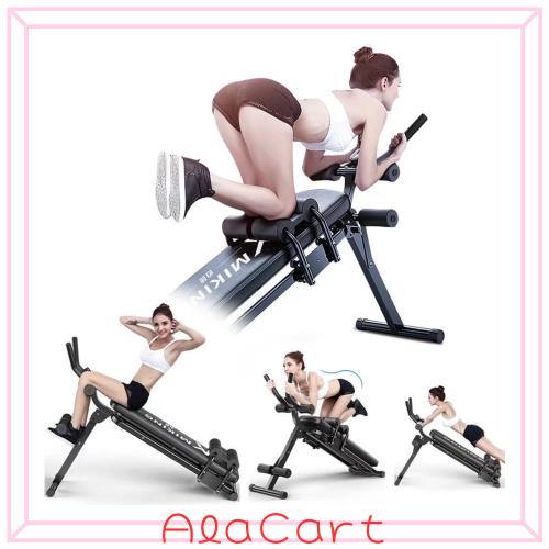 Kamelun 筋トレ ベンチ トレーニングベンチ 折り畳み フラットベンチ 黒 3WAY可変式 腹筋台 角度調節簡単 腹筋マシン 収納便利 腰保護設の通販は