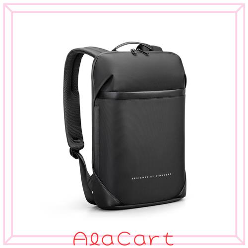 Kingsons ビジネスリュック メンズ 防水ショルダーバッグ 15.6インチ PC 軽量 通勤 バックパック 大容量 薄型 出張 USB充電ポート 父の日