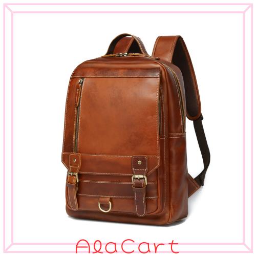 [Morsut] リュック 本革 メンズ リュックサック バックパック ビジネスリュック 大容量 A4対応 15インチPC 1泊2日 出張 旅行 通勤 通学