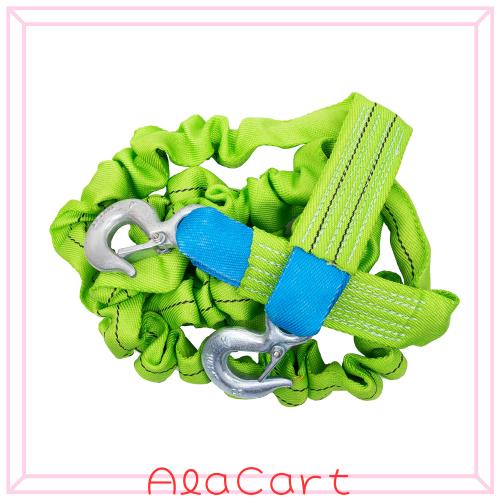 HFS(R) 牽引ロープ 4M 破断強度14T フック付き 車用脱出ロープ 緊急時 スタック 自動車