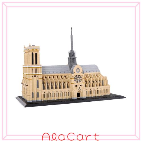 LULUFUN ノートルダム大聖堂 ミニブロック 建物 おもちゃ mini 立体パズル お城 アーキテクチャー Notre Dame de Paris 組立キット 模型