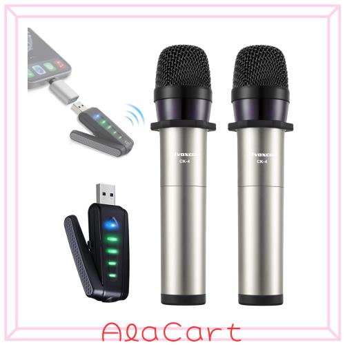 ワイヤレスマイクUSB ALVOXCON ハンド型マイク UHF コンデンサーマイク無線 コンパクト ハンドヘルドマイク ZOOM パソコン/スピーカー/iP 13,893円