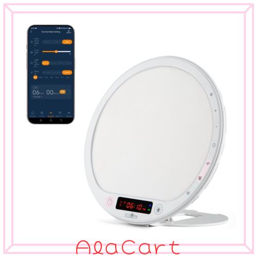 JUXlamp 光 目覚まし 時計 ウェイクアップ ライト 10000 ルクス uv-free 日出/日没再現 ひかり 目覚まし APP制御 光目覚まし wake up ligの通販は 8,117円