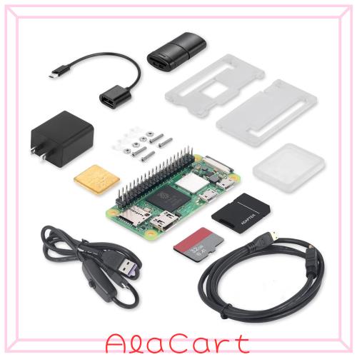 Vesiri Raspberry pi zero 2W 日本技適取得 ラズベリーパイzero 2W 32GB カード プログラミング コンピュータ 開発ボードUSB Micro電源ア