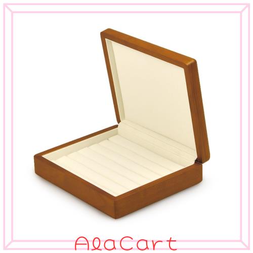 Woodten無垢材のリングオーガナイザーボックス、小さなジュエリー引き出しオーガナイザーボックス、蓋付きの小さなリングトレイ内側は柔