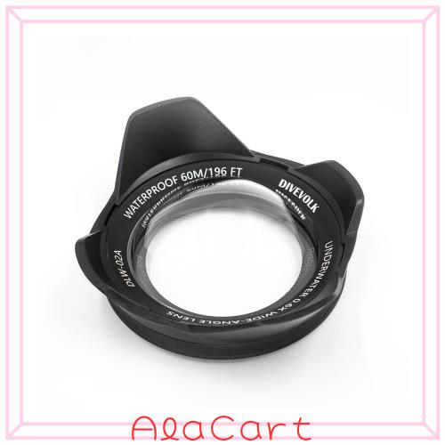 水中広角変換レンズ X0.6 DIVEVOLKハウジングおよびアクションカメラ用。