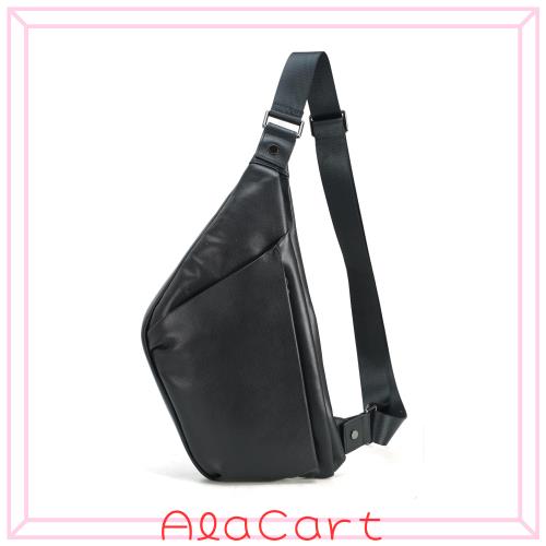 [Masa Kawa] 雅革 極薄 本革 ボディバッグ メンズ ワンショルダーバッグ 子牛革 斜めがけ スリングバッグ チェストバッグ 薄型 軽量 撥水