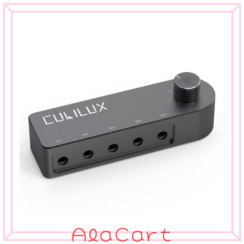 Cubilux 4ウェイ双方向3.5mmオーディオスイッチャー、4ポートミニ