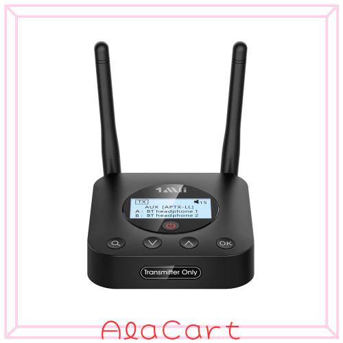 1Mii トランスミッター bluetooth テレビ ブルートゥース 送信機 5.2 光デジタル RCA 同軸 AUX 接続 aptx LL 低遅延 HD 2台同時 長距離